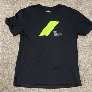 100% Men's Black and Yellow T-Shirt